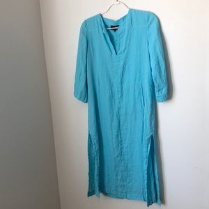 Sky blue linen tunic/ caftan